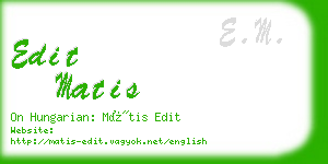 edit matis business card